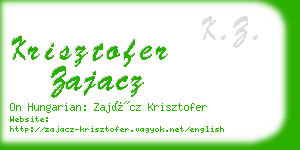 krisztofer zajacz business card